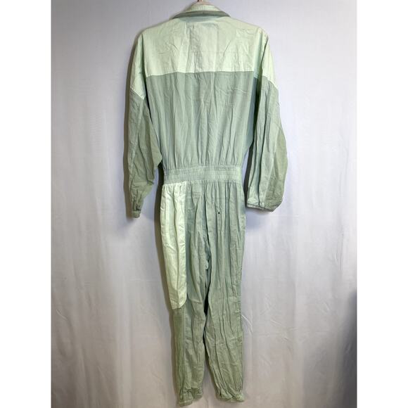 PARADISED Kelsey Track Suit Sporty Zip Jumpsuit Color Block Green Size L $450 - Picture 5 of 13